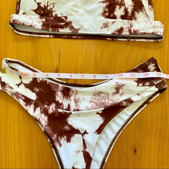 ✨Brown and White Tie Dye Bikini Set - Picture 11 of 12